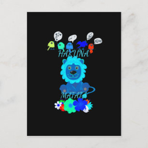 Hakuna Matata Lion Art Print Postcard