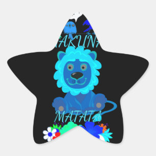 Hakuna Matata Lion Art Print Star Sticker