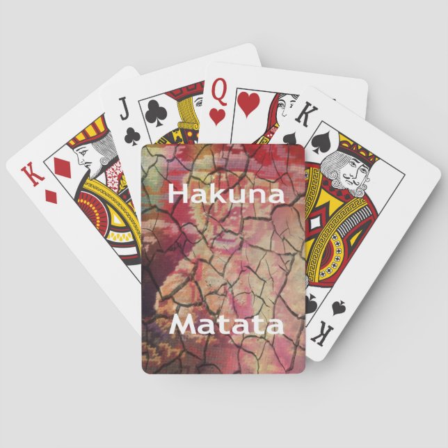 Hakuna Matata Lion Cub Design Playing Cards (Back)