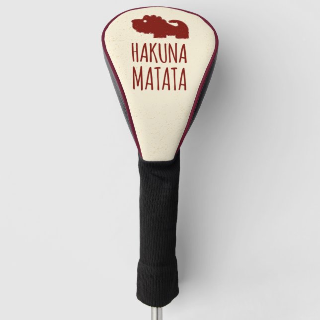Hakuna Matata Lion Golf Head Cover (Front)