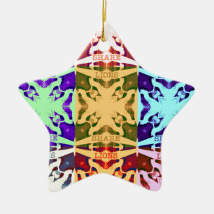 Hakuna Matata lions gift Ceramic Tree Decoration