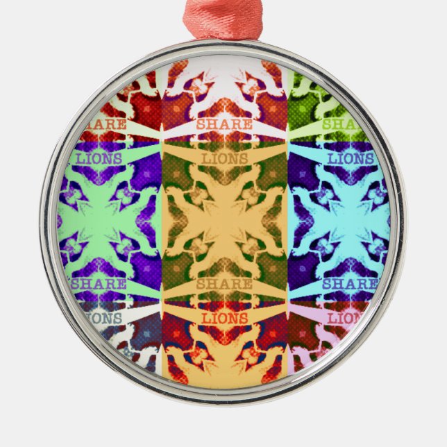 Hakuna Matata lions gift Metal Tree Decoration (Front)