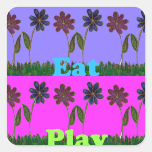 Hakuna Matata Love Eat Play.png Square Sticker