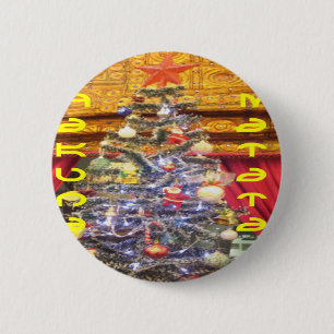 Hakuna Matata Merry Christmas & a Happy New Year.p 6 Cm Round Badge