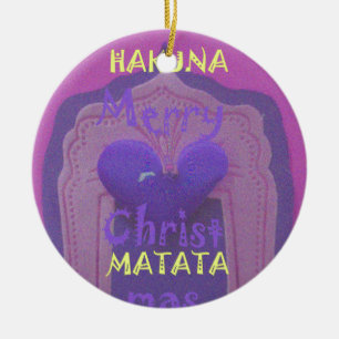 Hakuna Matata Merry Christmas Love Design.jpg Ceramic Ornament