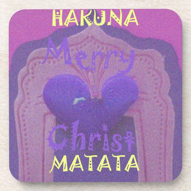 Hakuna Matata Merry Christmas Love  Design.jpg Coaster (Front)