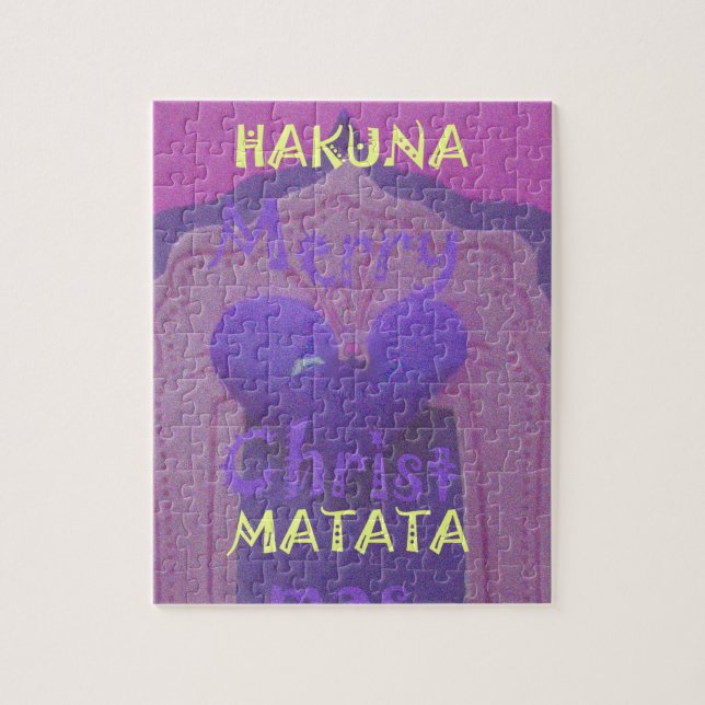 Hakuna Matata Merry Christmas Love  Design.jpg Jigsaw Puzzle (Vertical)