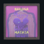 Hakuna Matata Merry Christmas Love  Design.jpg Keepsake Box<br><div class="desc">Hakuna Matata Merry Christmas Love Design. Beautiful purple colour design with a wonderful blue heart and a ting of glitter in the background. One of the special latest Hakuna Matata design this wonderful Christmas season and the amazing wonderful season. Share the love of Christmas with this personalised Hakuna Matata original...</div>