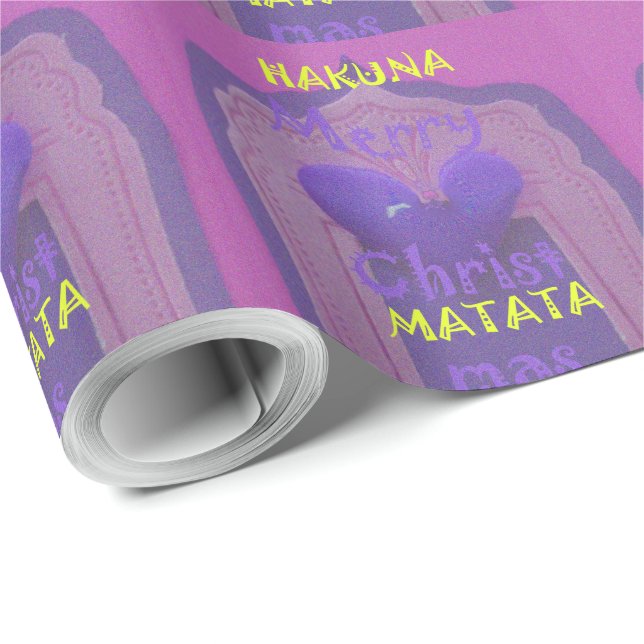 Hakuna Matata Merry Christmas Love  Design. Wrapping Paper (Roll Corner)