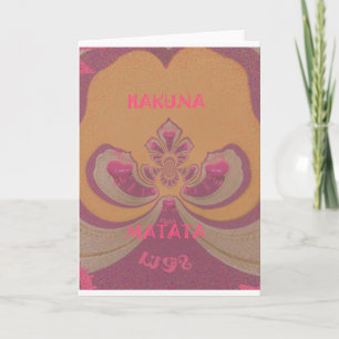 Hakuna Matata Merry Christmas lovely hearts design Holiday Card