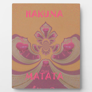 Hakuna Matata Merry Christmas lovely hearts design Plaque