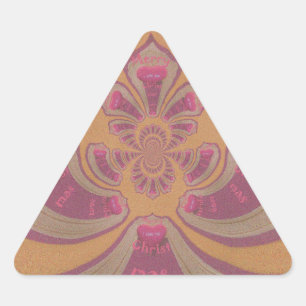 Hakuna Matata Merry Christmas lovely hearts design Triangle Sticker