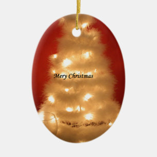 Hakuna Matata Merry Christmas white Ceramic Tree Decoration