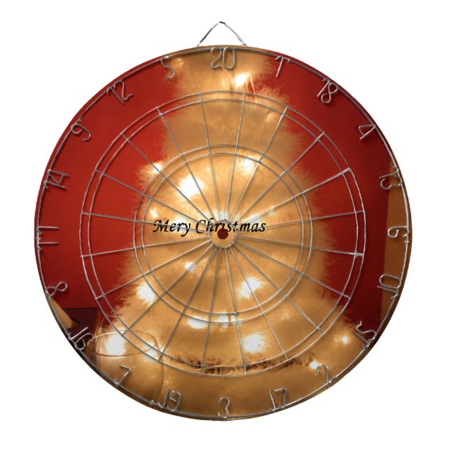 Hakuna Matata Merry Christmas white Dartboard (Front)