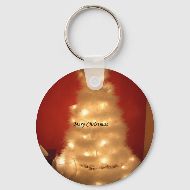 Hakuna Matata Merry Christmas white Key Ring (Front)