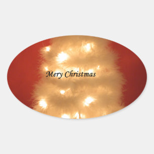 Hakuna Matata Merry Christmas white Oval Sticker