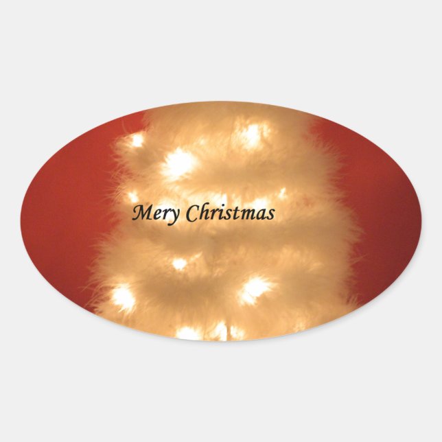 Hakuna Matata Merry Christmas white Oval Sticker (Front)