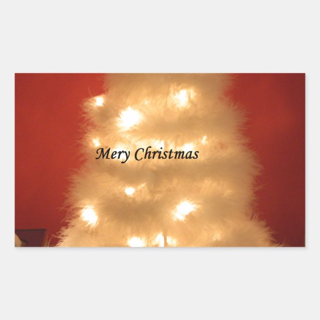 Hakuna Matata Merry Christmas white Rectangular Sticker (Front)