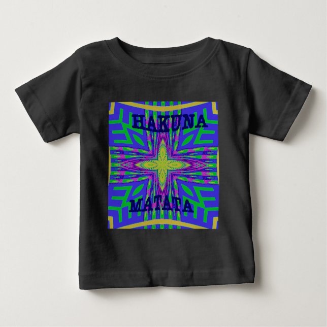 Hakuna matata Mombasa Kanga Baby T-Shirt (Front)