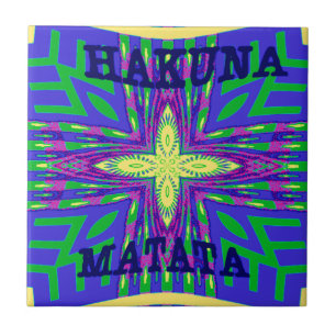 Hakuna matata Mombasa Kanga Ceramic Tile