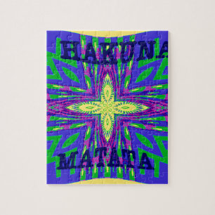 Hakuna matata Mombasa Kanga Jigsaw Puzzle