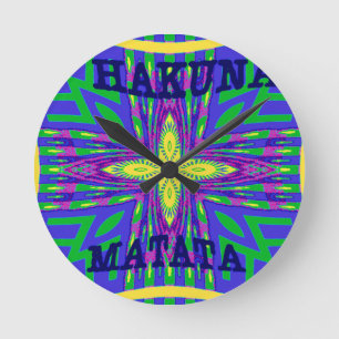 Hakuna matata Mombasa Kanga Round Clock