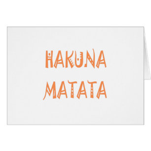 Hakuna Matata Motif Text Art Design