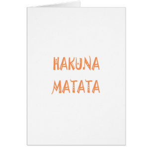 Hakuna Matata Motif Text Art Design
