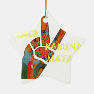 Hakuna Matata Peace Ceramic Ornament