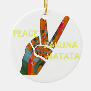 Hakuna Matata Peace Ceramic Tree Decoration