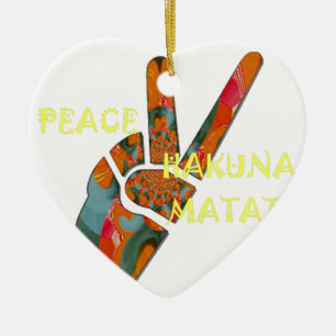 Hakuna Matata Peace Ceramic Tree Decoration