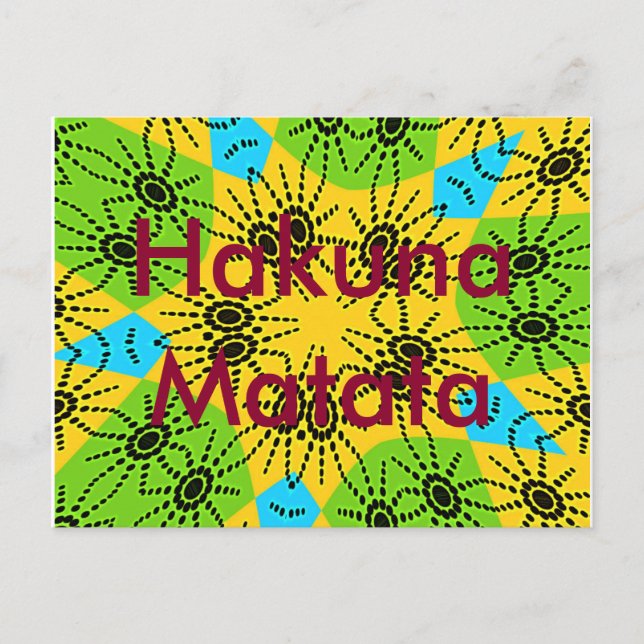 Hakuna Matata Postcard (Front)