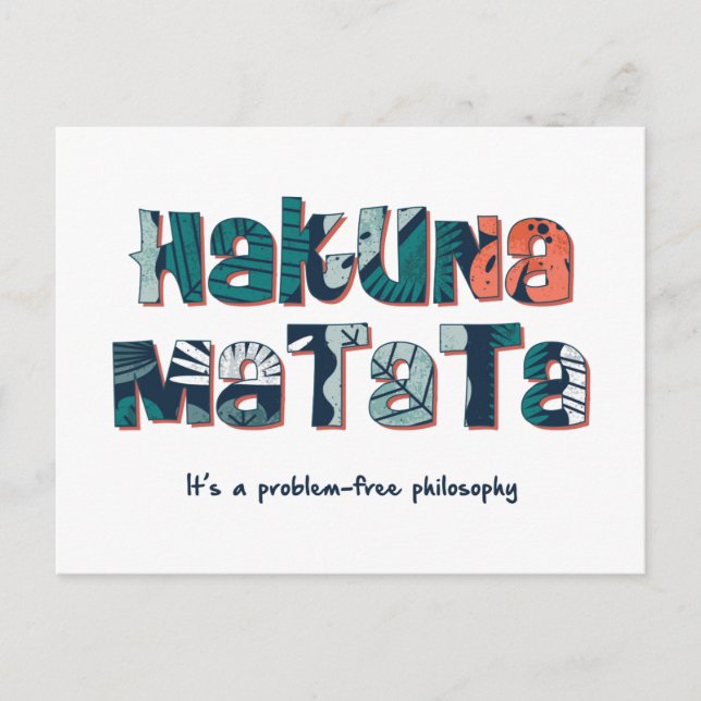 Hakuna Matata Postcard (Front)