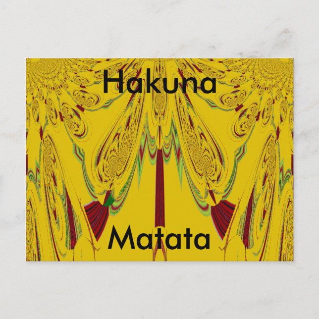 Hakuna Matata Postcard Horizontal Template (Front)