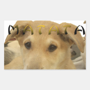 "Hakuna Matata Pup" – Worry-Free Puppy Love Rectangular Sticker