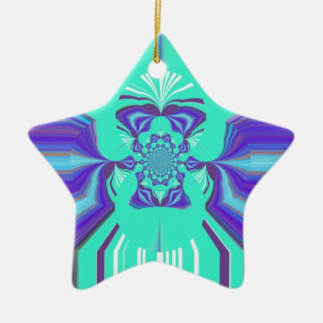 Hakuna Matata Purple blend Ceramic Tree Decoration (Front)