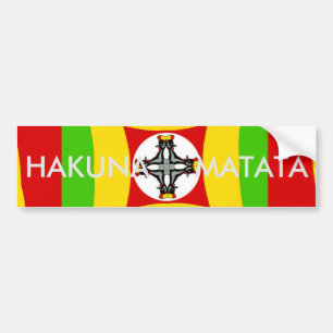 Hakuna Matata Rasta Colour Red Golden Green Bumper Sticker