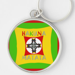 Hakuna Matata Rasta Colour Red Golden Green Key Ring