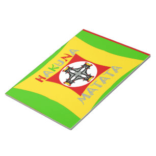 Hakuna Matata Rasta Colour Red Golden Green Notepad