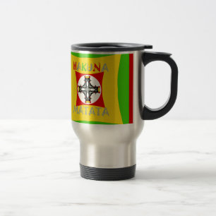 Hakuna Matata Rasta Colour Red Golden Green Travel Mug