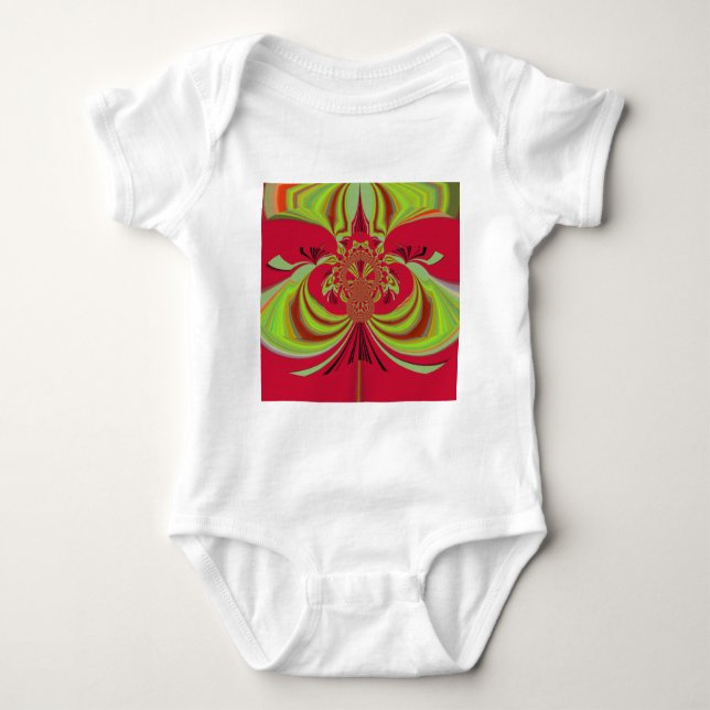 Hakuna Matata red yellow design Baby Bodysuit (Front)