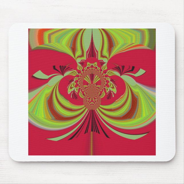 Hakuna Matata red yellow design Mouse Pad (Front)