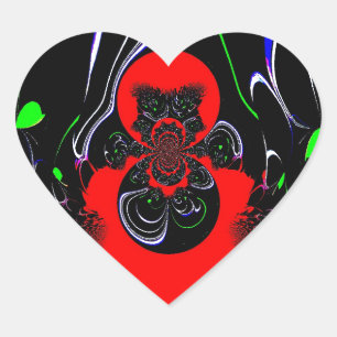 Hakuna Matata Retro Magical Art Colours.jpg Heart Sticker