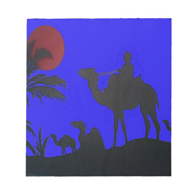 Hakuna Matata safari Blue sky Sunset Notepad (Front)