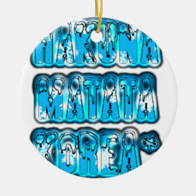 Hakuna Matata South Korea Art Print/Graphic Ceramic Ornament (Front)