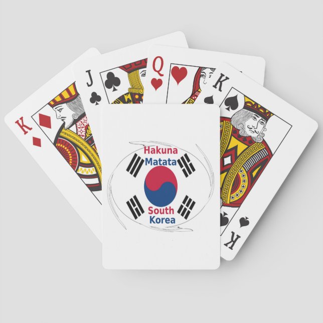 Hakuna Matata South Korea Art Print/Graphic Playing Cards (Back)