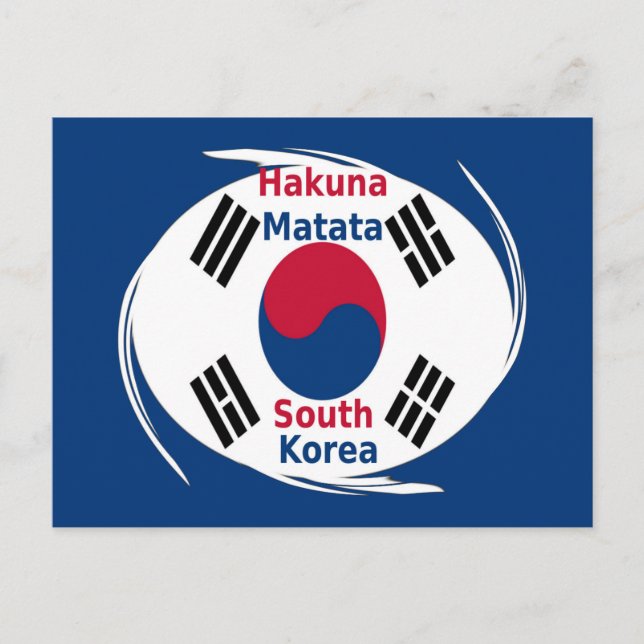 Hakuna Matata South Korea Art Print/Graphic Postcard (Front)