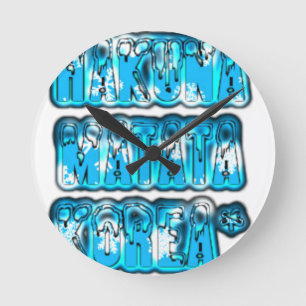 Hakuna Matata South Korea Art Print/Graphic Round Clock