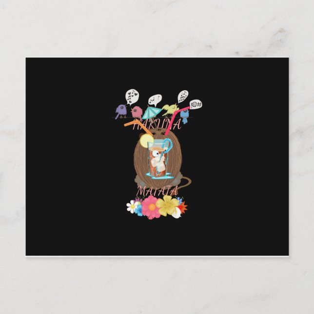 Hakuna Matata Summer time beach party Invitation Postcard (Front)