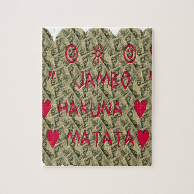 Hakuna Matata Talk Money Art Print Design Jigsaw Puzzle (Vertical)